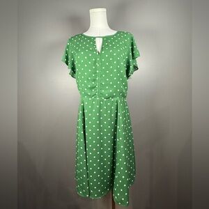 Banana Republic Green Polka Dot Dress